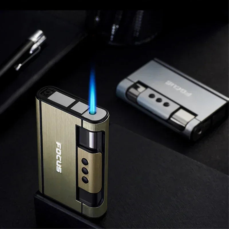 2 in 1 Automatic Cigarette Case with Lighter