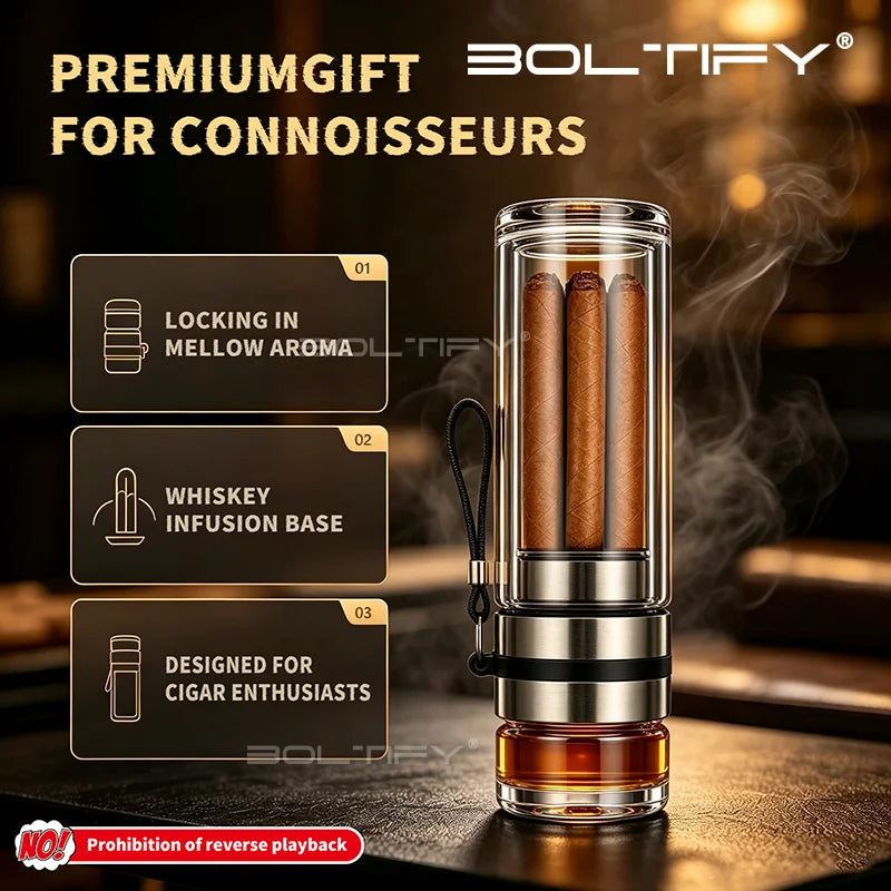 Cigar Humidor，Three-in-One Humidifier Tube，DIY Flavored Whiskey and Cigar aroma Cup，Humidifier Cup Special for Cigar Aging