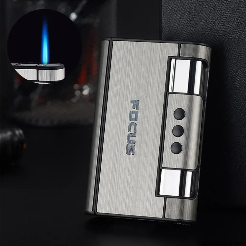 2 in 1 Automatic Cigarette Case with Lighter