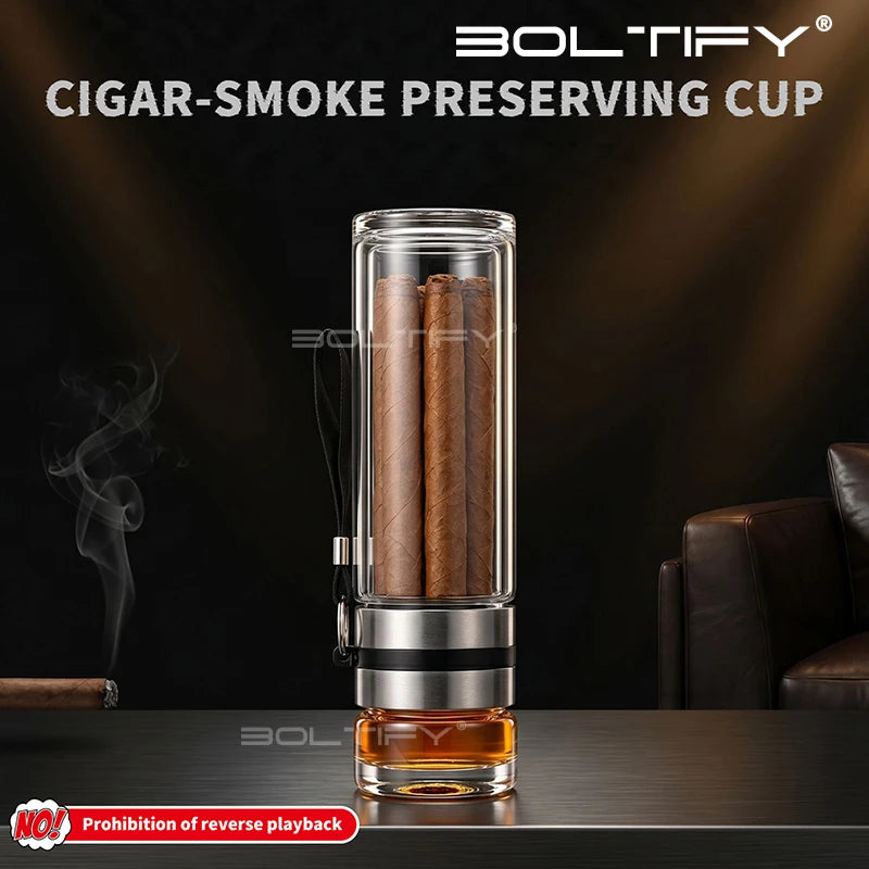 Cigar Humidor，Three-in-One Humidifier Tube，DIY Flavored Whiskey and Cigar aroma Cup，Humidifier Cup Special for Cigar Aging