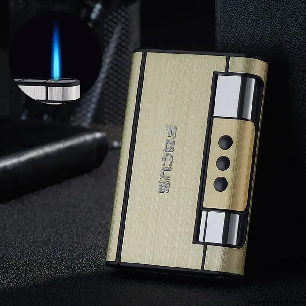 2 in 1 Automatic Cigarette Case with Lighter