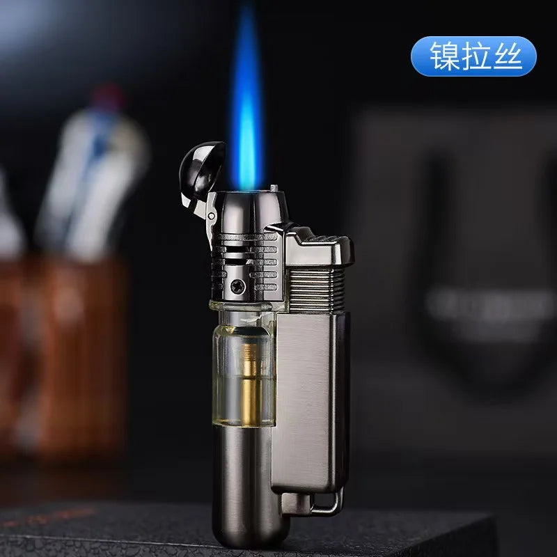 Visible Gas Window Flashlight Cigar Lighter Jet Butane Metal Turbo Windproof Lighter Portable Airbrush 1300C Men's Gadget