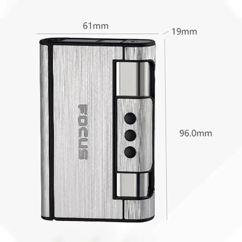 2 in 1 Automatic Cigarette Case with Lighter
