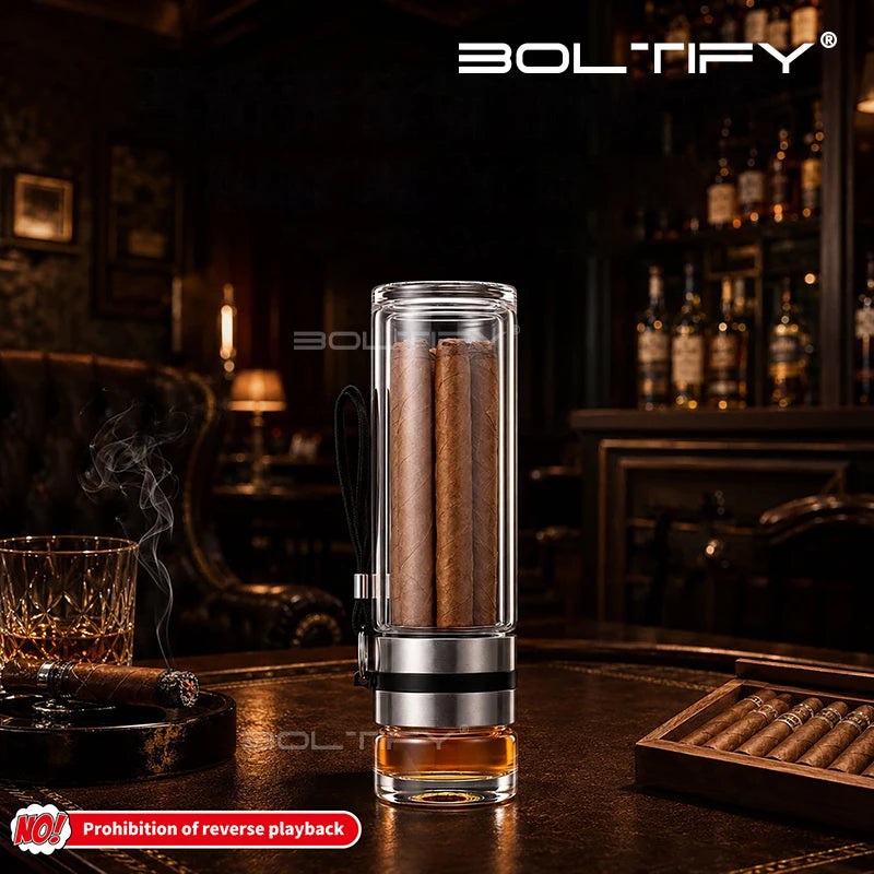 Cigar Humidor，Three-in-One Humidifier Tube，DIY Flavored Whiskey and Cigar aroma Cup，Humidifier Cup Special for Cigar Aging